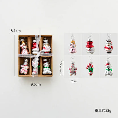 Christmas Set Glass Gingerbread Man Christmas Tree
