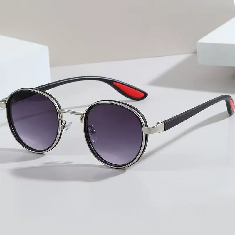High Quality Woman Sun Glasses Man Vintage Designer Outdoor Sunglasses Men Round Fashion Plastic Titanium UV Protection Glasses