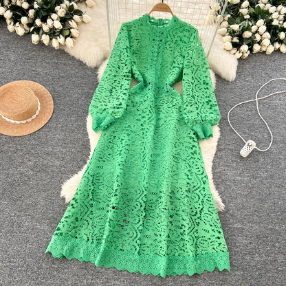 Elegant Long Lantern Sleeves Chic Dresses Fashion