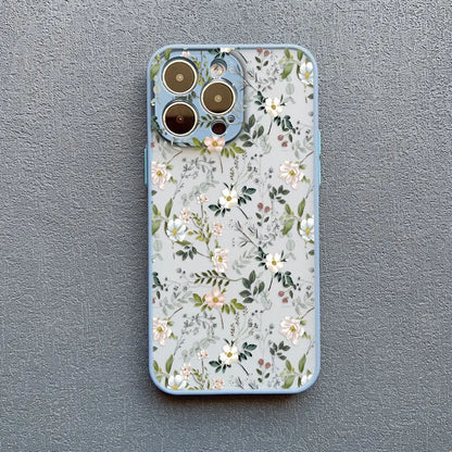 Small White Flowers Phone Case For iPhone 17 16 Pro Max 15 14 Pro Max Plus 13 12 11 Mini Pro Max Shockproof Back Cover