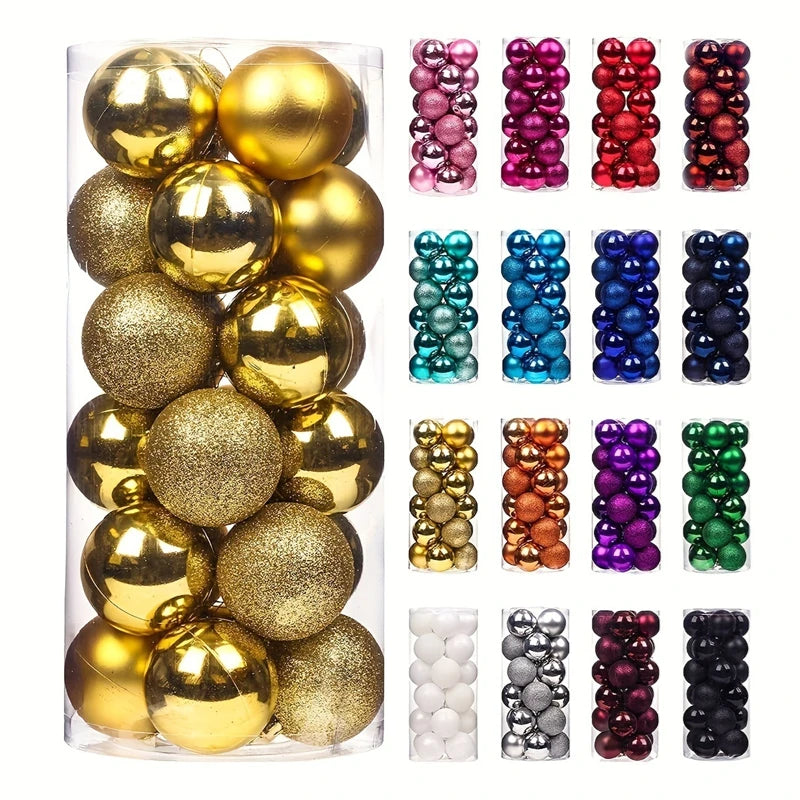 1Box 3/4cm Christmas Balls Christmas Tree Ornaments Xmas Hanging Tree Pendants