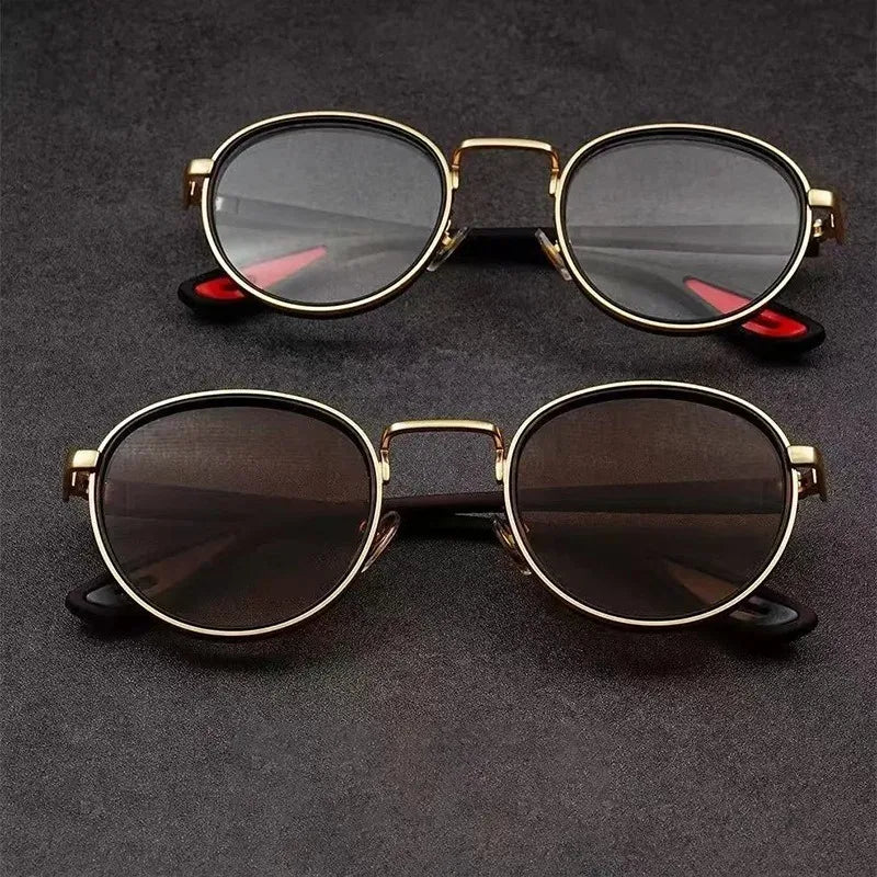 High Quality Woman Sun Glasses Man Vintage Designer Outdoor Sunglasses Men Round Fashion Plastic Titanium UV Protection Glasses