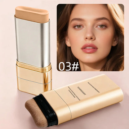 Light and Comfortable Concealer Foundation Cream,Long-lasting and Brightening Moisturizing Double-ended Foundation Cream