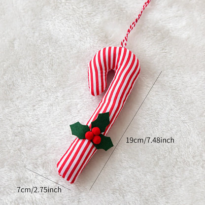 Christmas red berries walking stick decoration