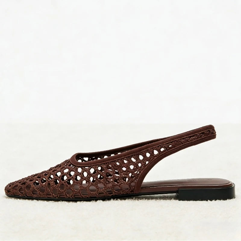 Elegant Flat Women Sandals Summer Square Toe