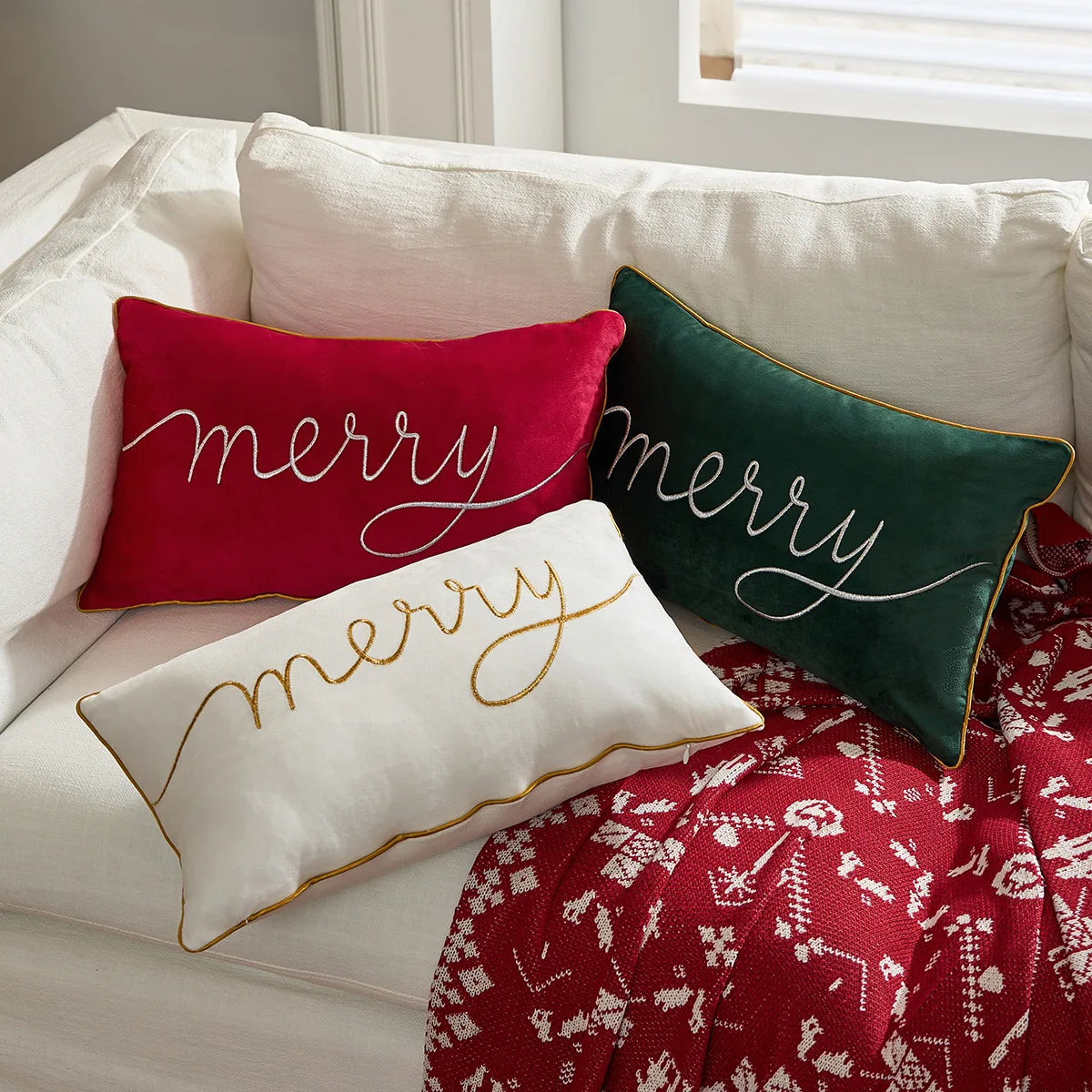 1PCS 30x50CM Christmas Pillow Cover Holiday