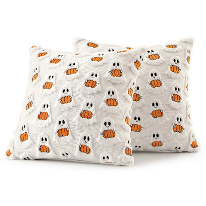 45*45cm Ghost Pumpkin Cushion Cover Halloween Throw Pillow Cover Pumpkin