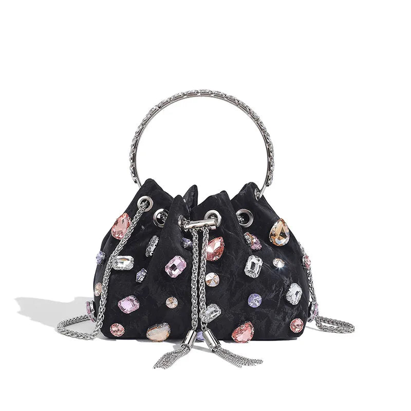 New Rhinestone Tassel Bucket Bags for Women