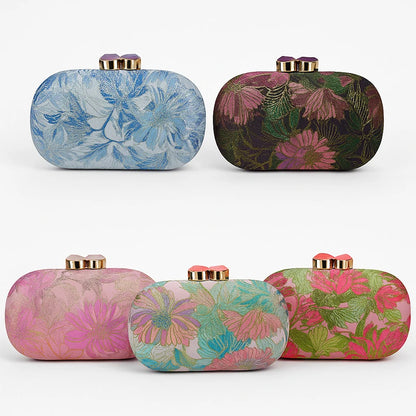 Women Vintage Flower Clutch Bag