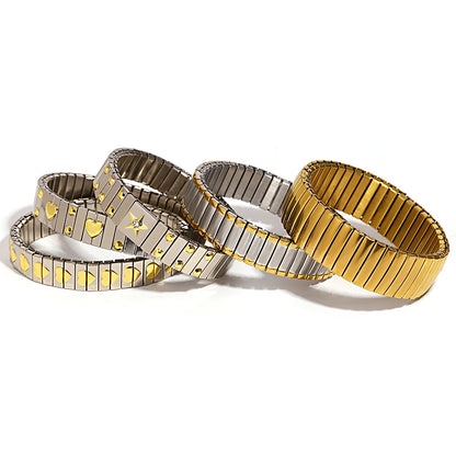 Gold palted Stainless Elastic Bracelet