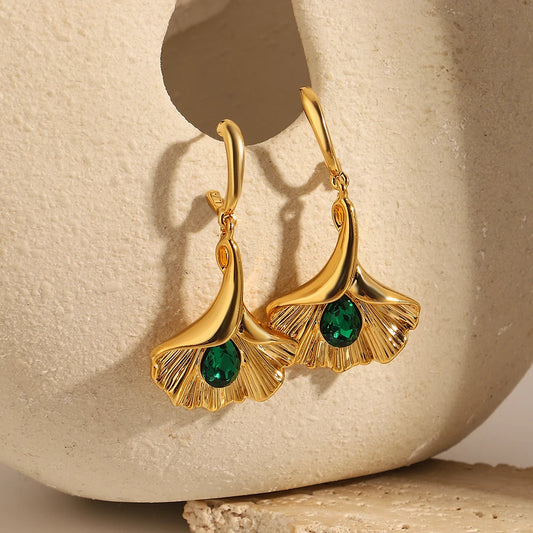 Gold Color  Rhinestone Drop Earrings for Women Vintage  Drop Earrings Personality Jewelry Gift