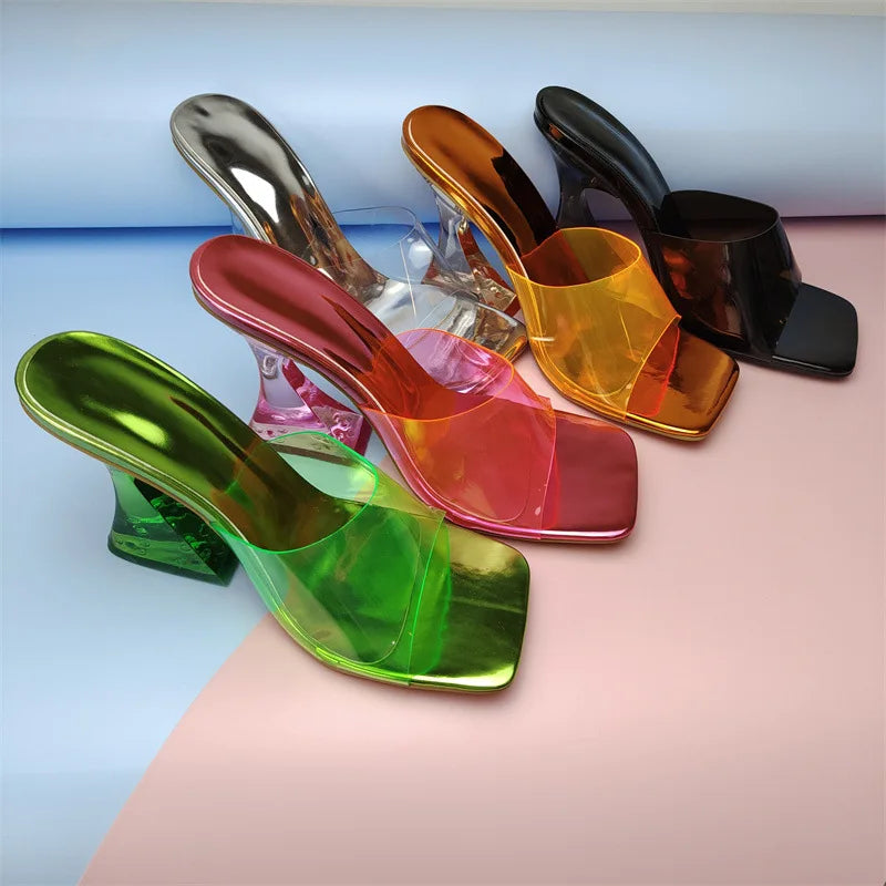 Transparent Sandals Women Crystal Designer