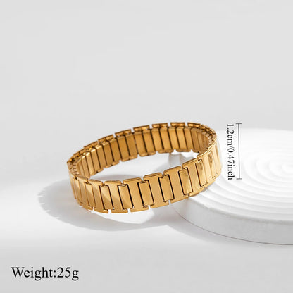 New Gold Plated Stainless Elastic Bracelet For Women