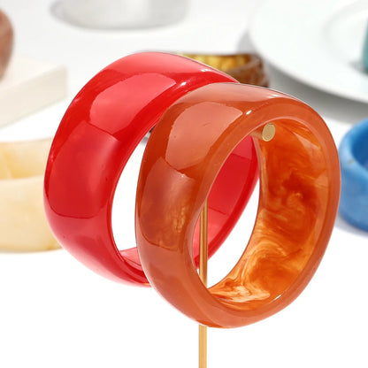 Bohomia Acrylic Irregular Geometric Chunky Bangles for Women Resin Colorful Exaggerated Charm Bracelet