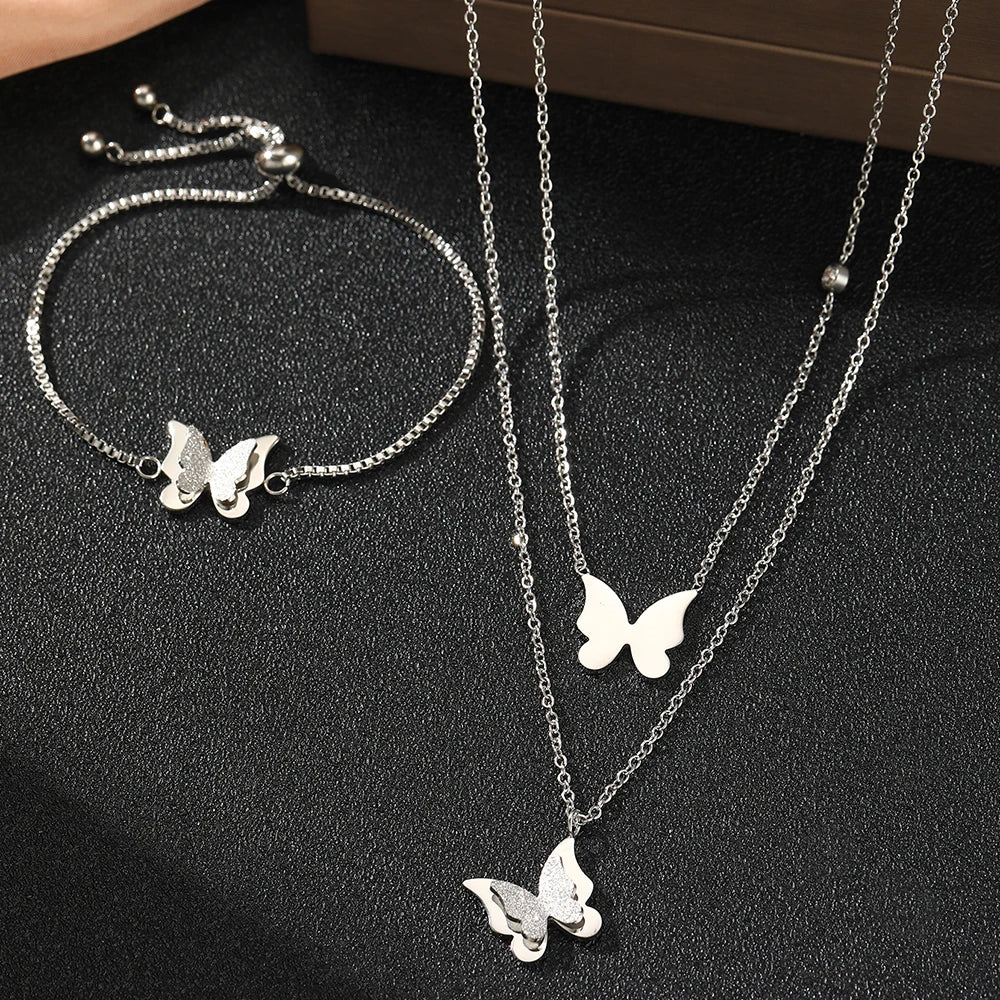 Set For Women Jewelry Butterfly Design