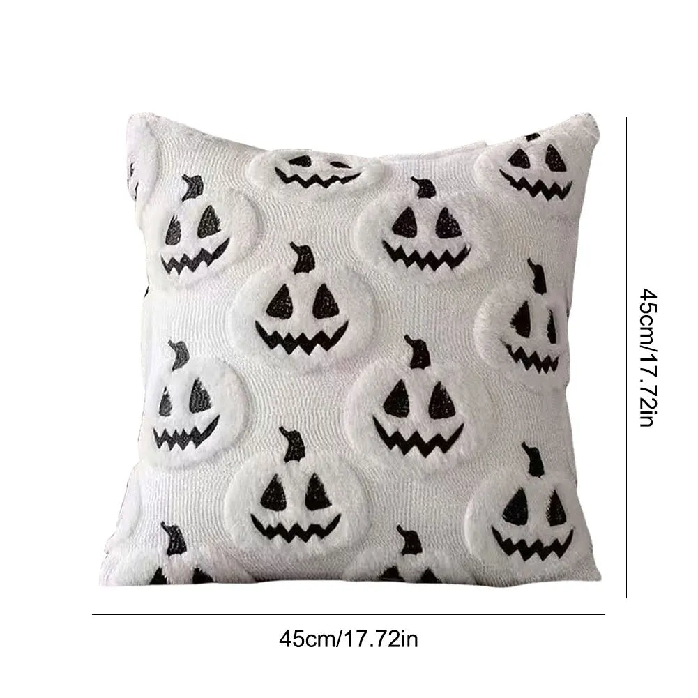 45*45cm Ghost Pumpkin Cushion Cover Halloween Throw Pillow Cover Pumpkin