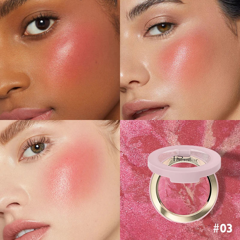 Pearly Powder Blush Highlighter Long-lasting