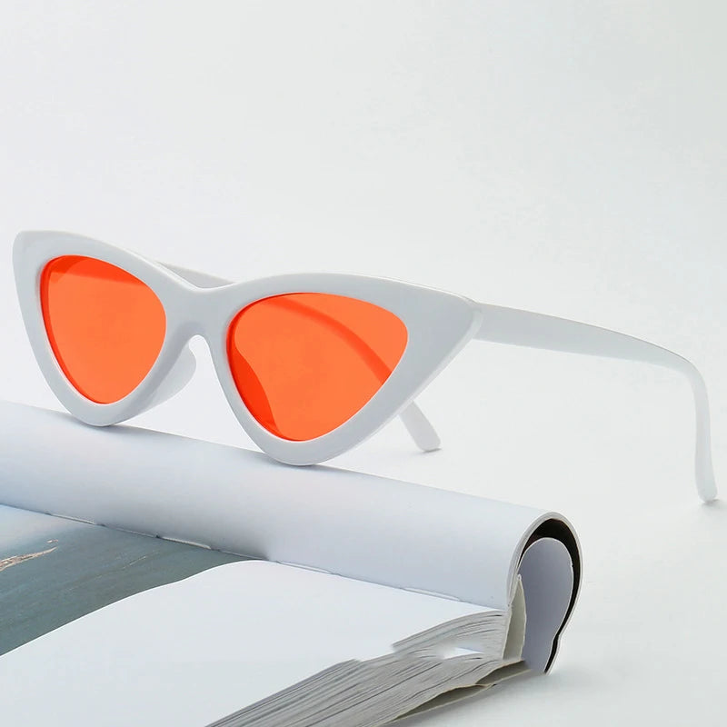 Fashion Cat Eye Sunglasses Women Brand Designer Ocean Colorful Shades UV400 Mirror Sun Glasses Female Punk Eyewear