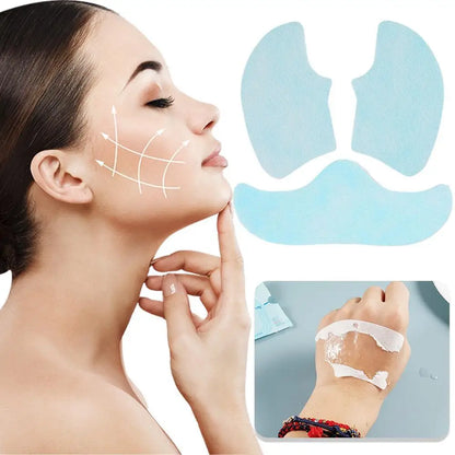 3 Sets Nano Collagen Film Paper Soluble Facial Mask Forehead Skin Cheek Sticker  Anti-wrinkle Sleeping Masks Pimple Patches