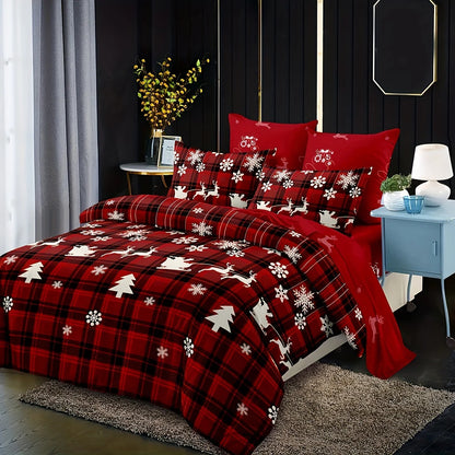 3-Piece Christmas-Themed Duvet Cover Set - Soft,Breathable and Hypoallergenic