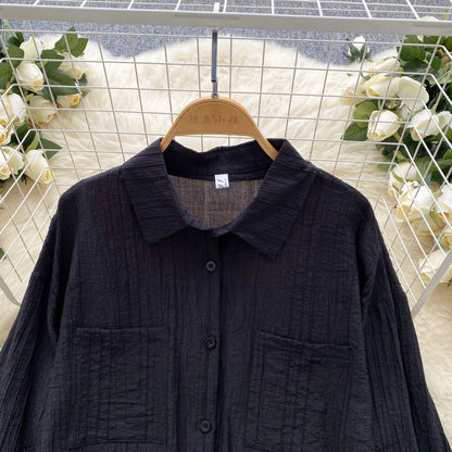 Elegant Polo-neck Vintage Long Flare Sleeves Chic Single Breasted Shirts High Waist Wide Leg Short Pants Sets