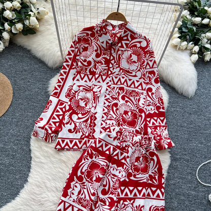 Elegant Women's Floral Two Piece