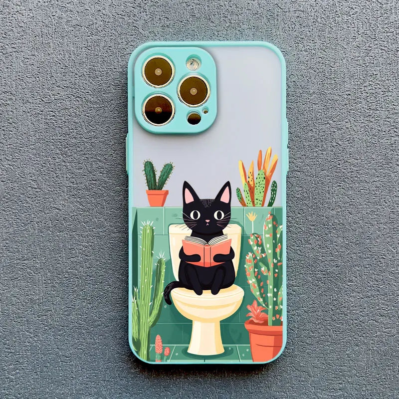 Lovely Cartoon Cat Phone Case For iPhone 17 16 15 Pro Max Plus 11 12 13 Mini 14 Pro Max XR XS X