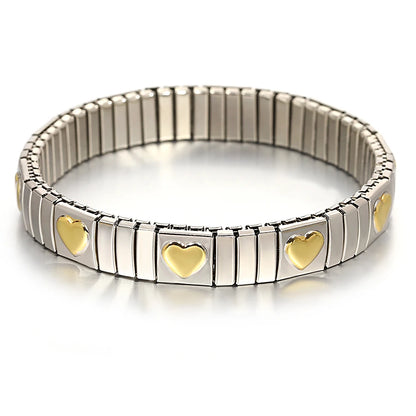 Gold palted Stainless Elastic Bracelet
