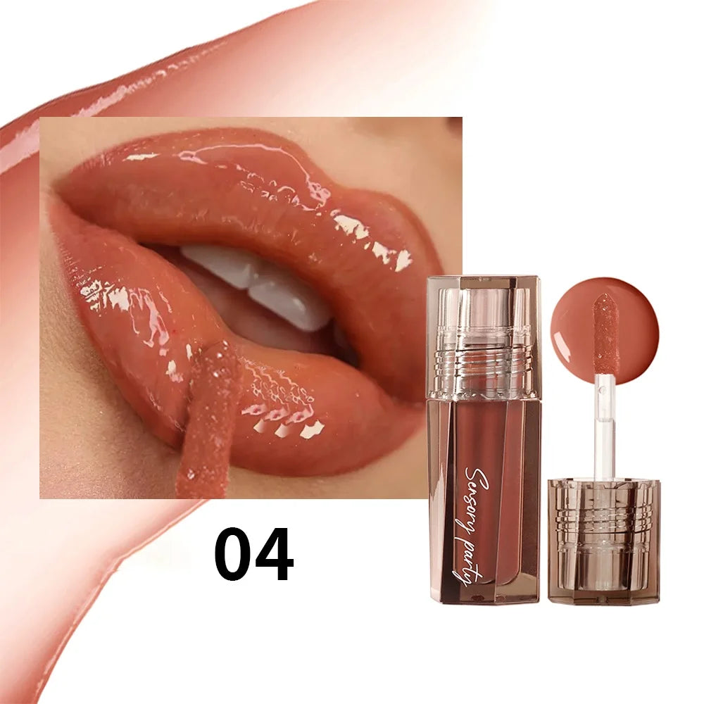 Lip Gloss Waterproof Long Lasting Moisturizing Liquid Lipstick,Non-Stick Cup Full Lips Makeup
