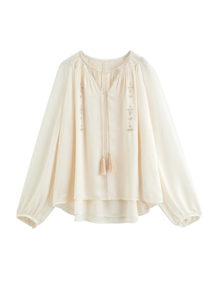 Bohemian-style Chiffon Two-piece Suit Dress Women Summer 2026 Style Sun Protection Shirt Loose Fit Leisure French Style