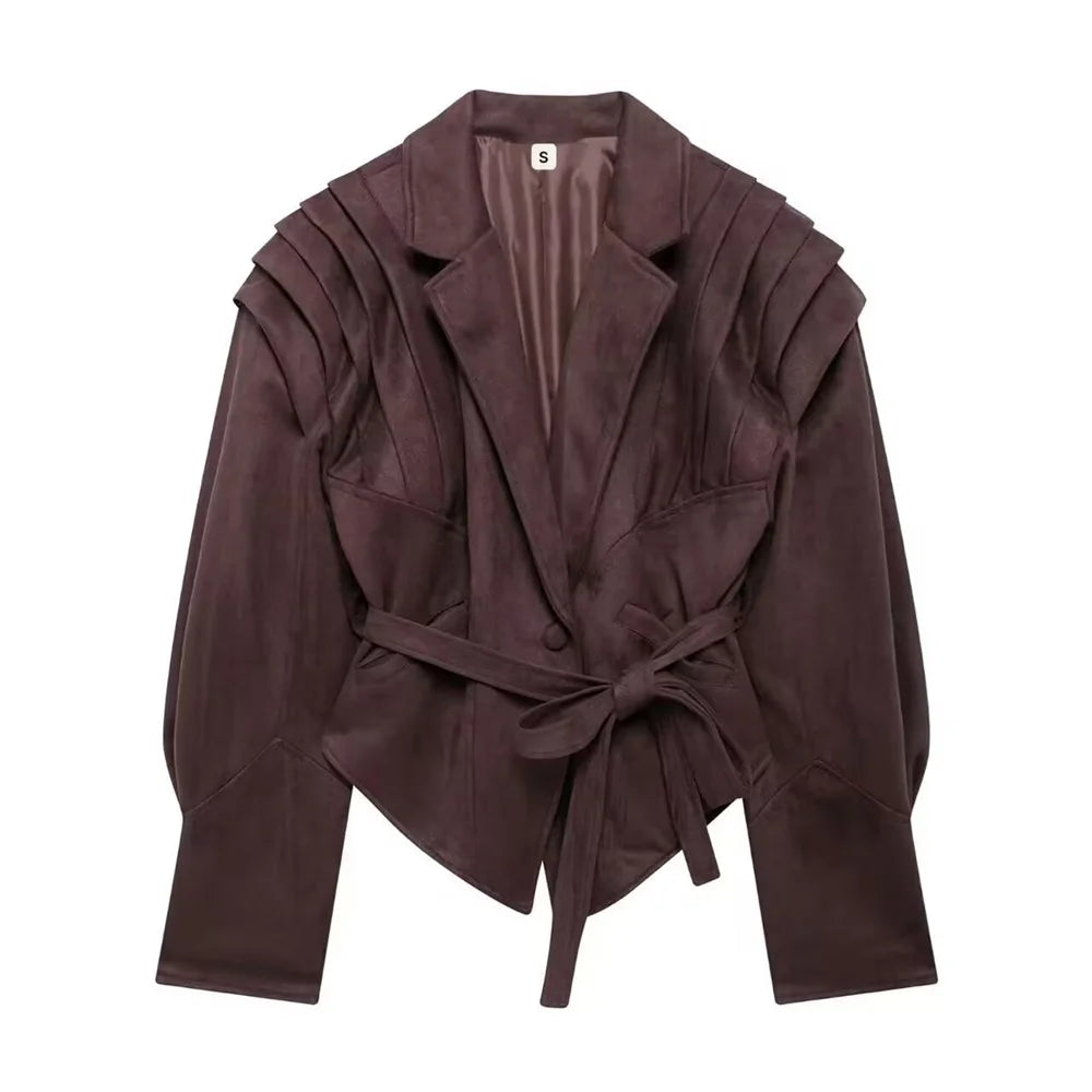 Women's new style long sleeved short jacket