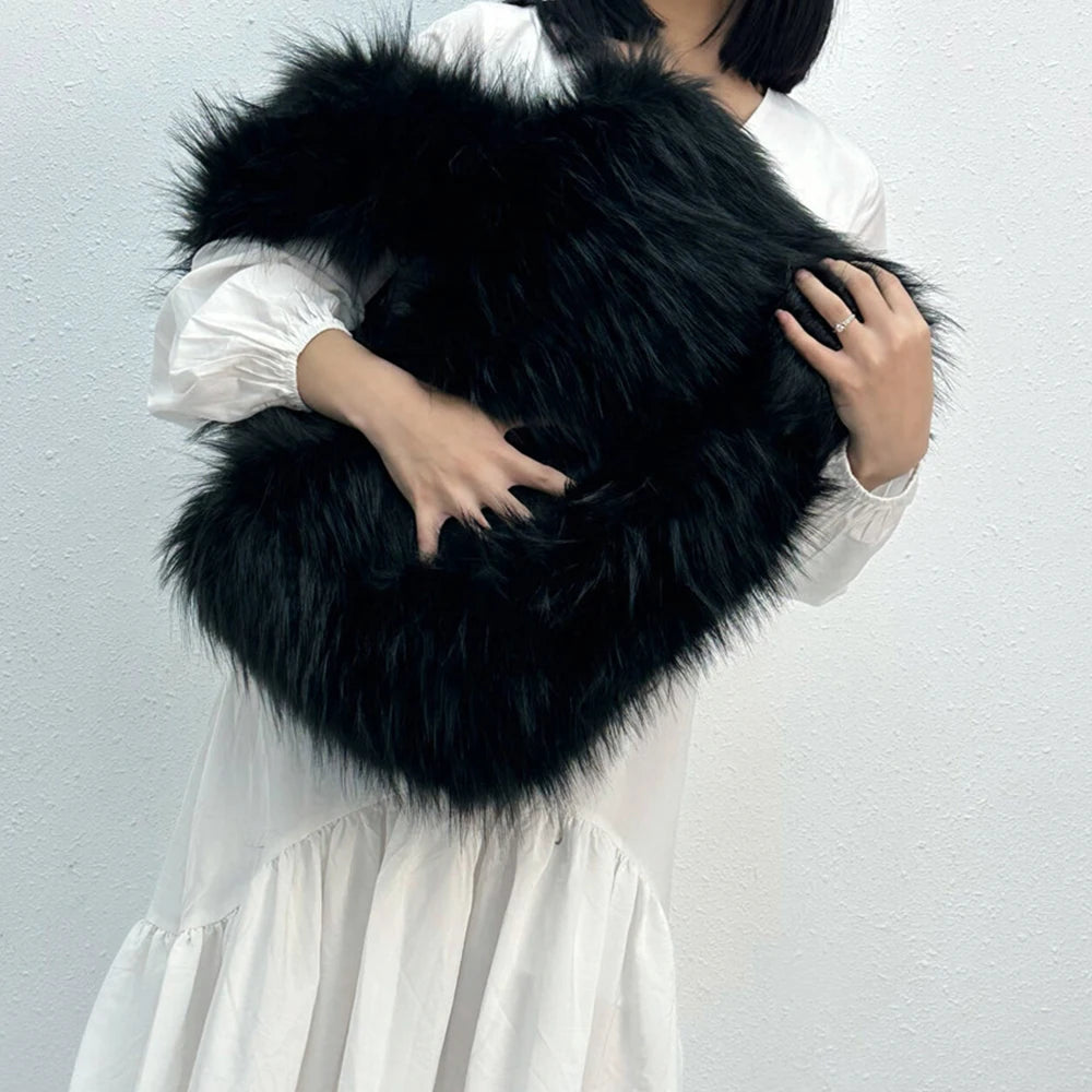 Luxury Faux Mink Fur Bags for Women Handbags