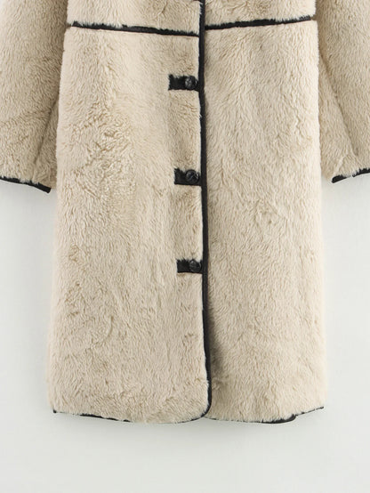 Elegant long faux fur coat New Style For Women