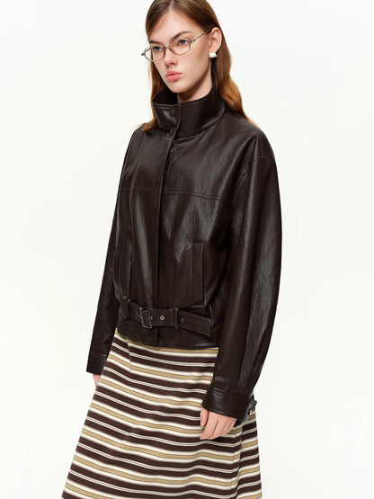 Spring New Casual Short Jacket for Women Sweet Cool Retro Solid