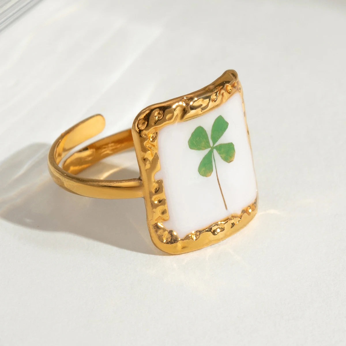 Elegant Gold Plated Style Flower Ring For Women