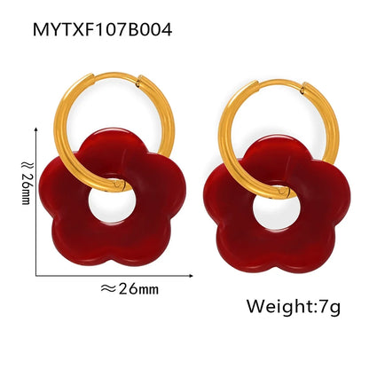 Women's New Earrings Stainless Steel Gold plated
