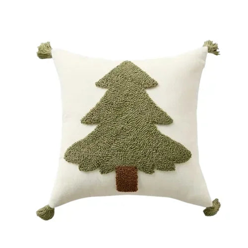1PC Christmas Cushion Cover Tufting PillowCover for Living Room Sofa Tassel Pillowcase Holiday Decor 45x45/30x50cm