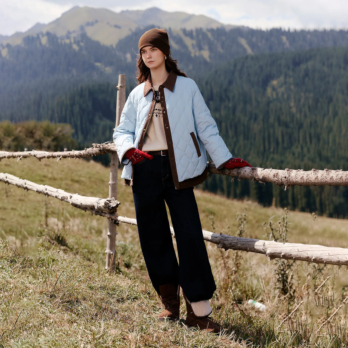 Women Shirt Style Down Jacket