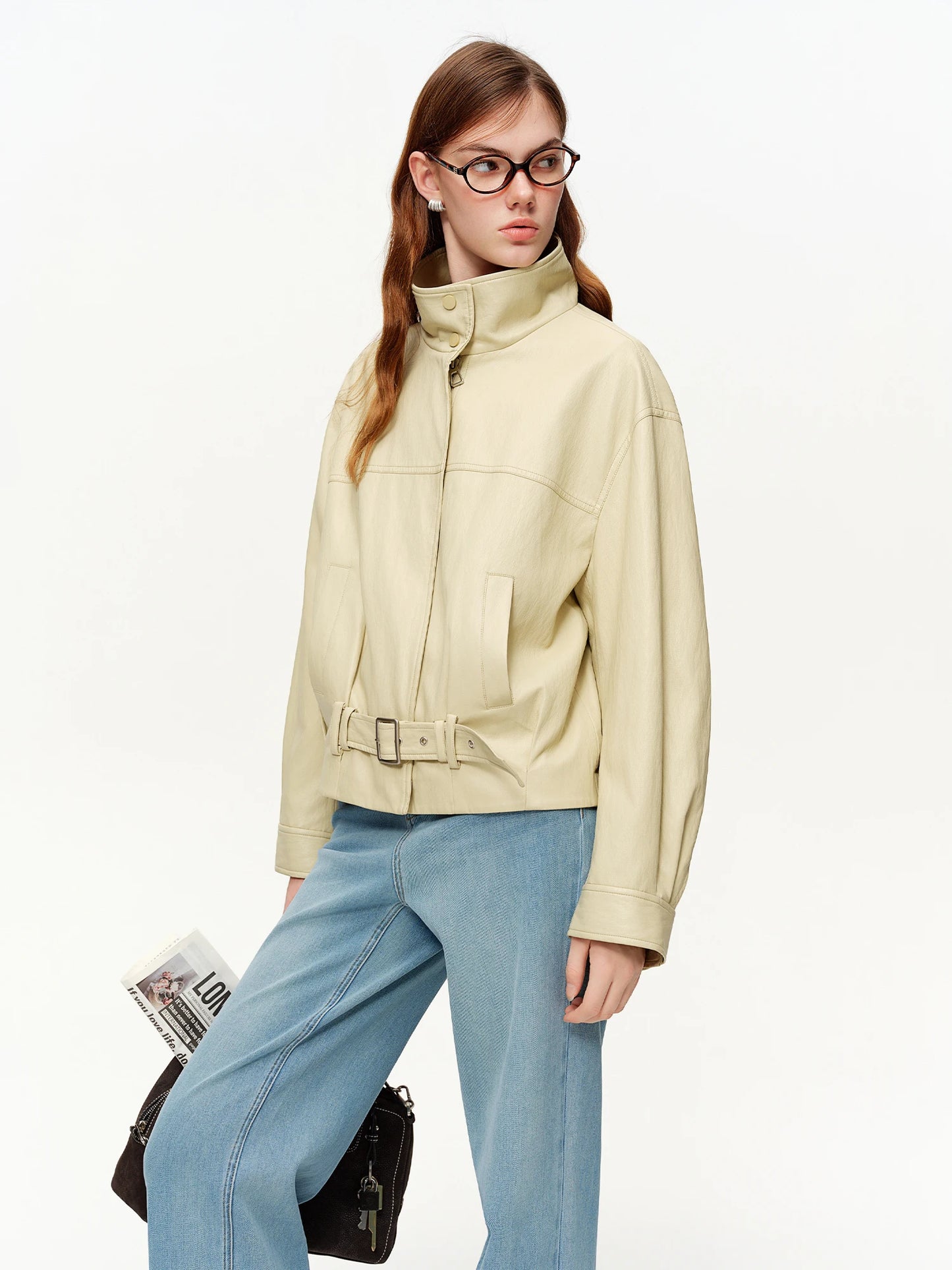 Spring New Casual Short Jacket for Women Sweet Cool Retro Solid