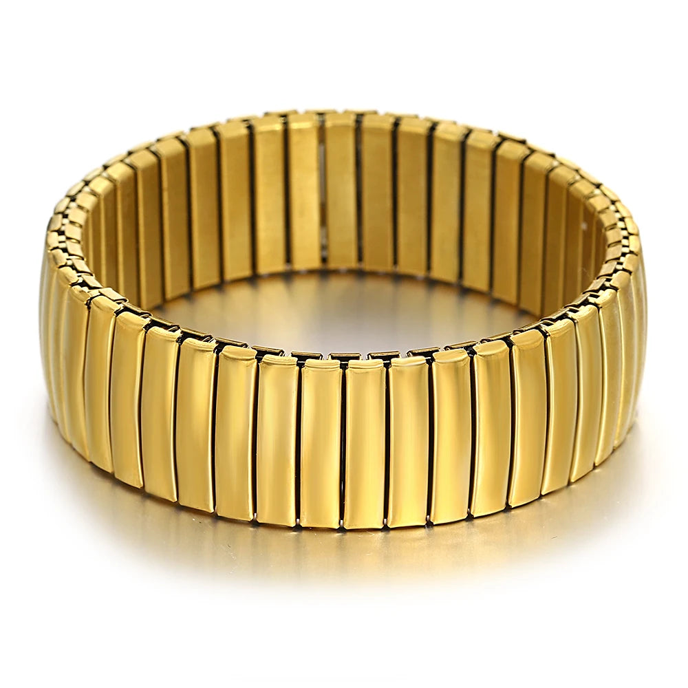 Gold palted Stainless Elastic Bracelet