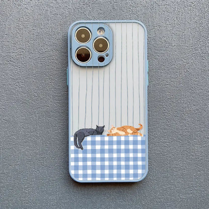 Black Polka Dot Sausage Dog Cute Cartoon Phone Case For iPhone 17 16 Pro Max 15 14 Pro Max Plus 13 Mini 12 11 Pro Max Back Cover