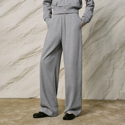 Women Two Piece Set New Nami Velvet Hooded Cropped Waist Cinched Mini Curved Casual Pants