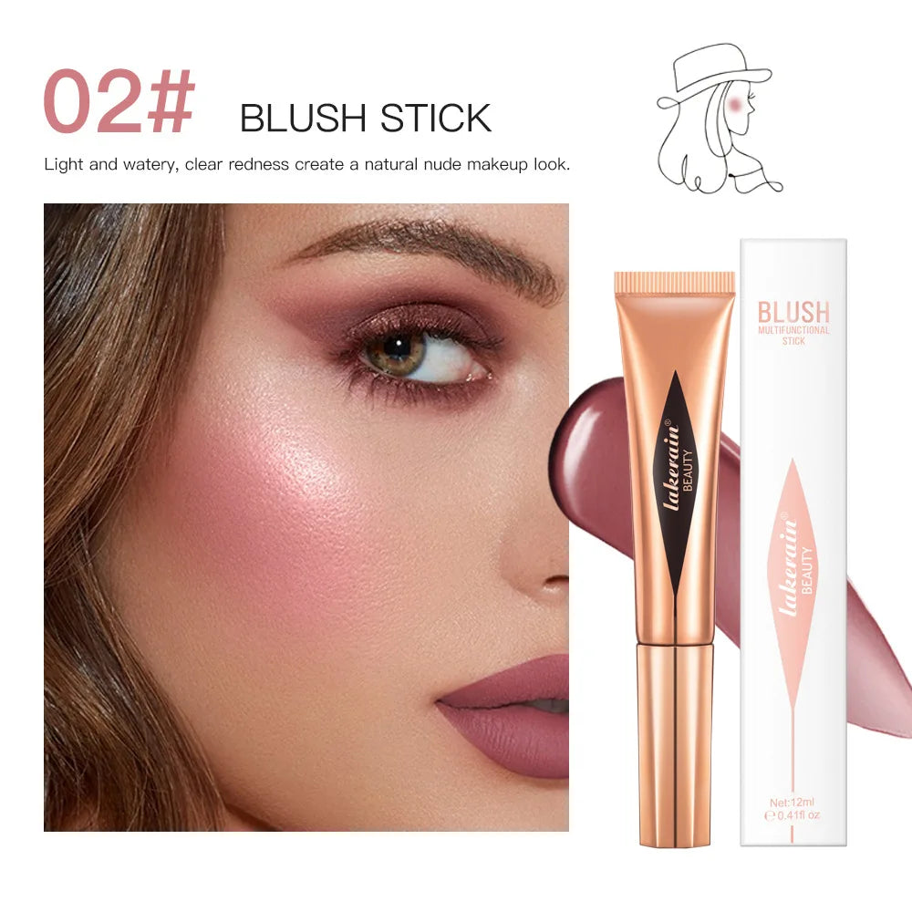 Multi-Color Optional Air Cushion Blush Natural Long-lasting Easy Color Waterproof Highlighter Stick Makeup Liquid Blush