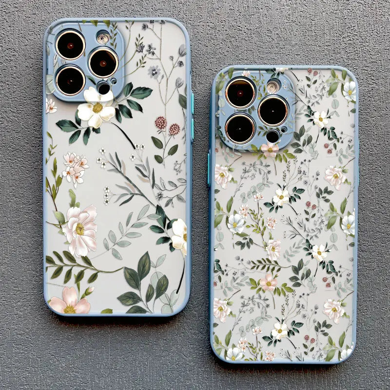 Small White Flowers Phone Case For iPhone 17 16 Pro Max 15 14 Pro Max Plus 13 12 11 Mini Pro Max Shockproof Back Cover