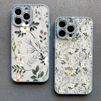 Small White Flowers Phone Case For iPhone 17 16 Pro Max 15 14 Pro Max Plus 13 12 11 Mini Pro Max Shockproof Back Cover