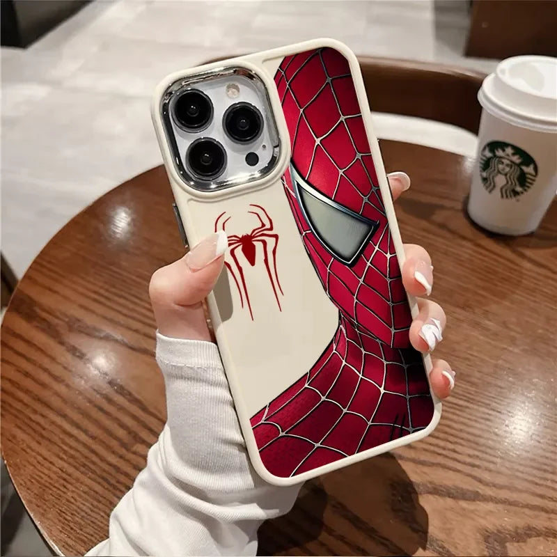 Spider Man Black White Phone Case For iPhone 16 15 14 13 12 11 Pro Max XR XS MAX 7 8 Plus