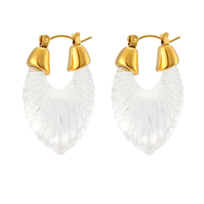 Geometric Square Acrylic Hollow Heart Butterfly Earrings For Women Holiday Statement Earrings