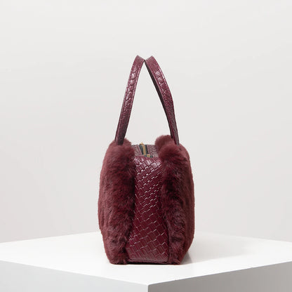 Fur Purse Work Bag Women