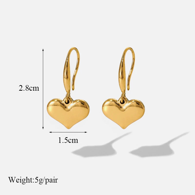 Boucles d'oreilles pour femmes et filles, mode plaqué or 18 carats, bijoux étanches, cadeau