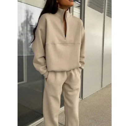 Casual Two Piece Set Woman New Sweatshirt and Pants Suit for Female Streetwear  Autumn and Winter